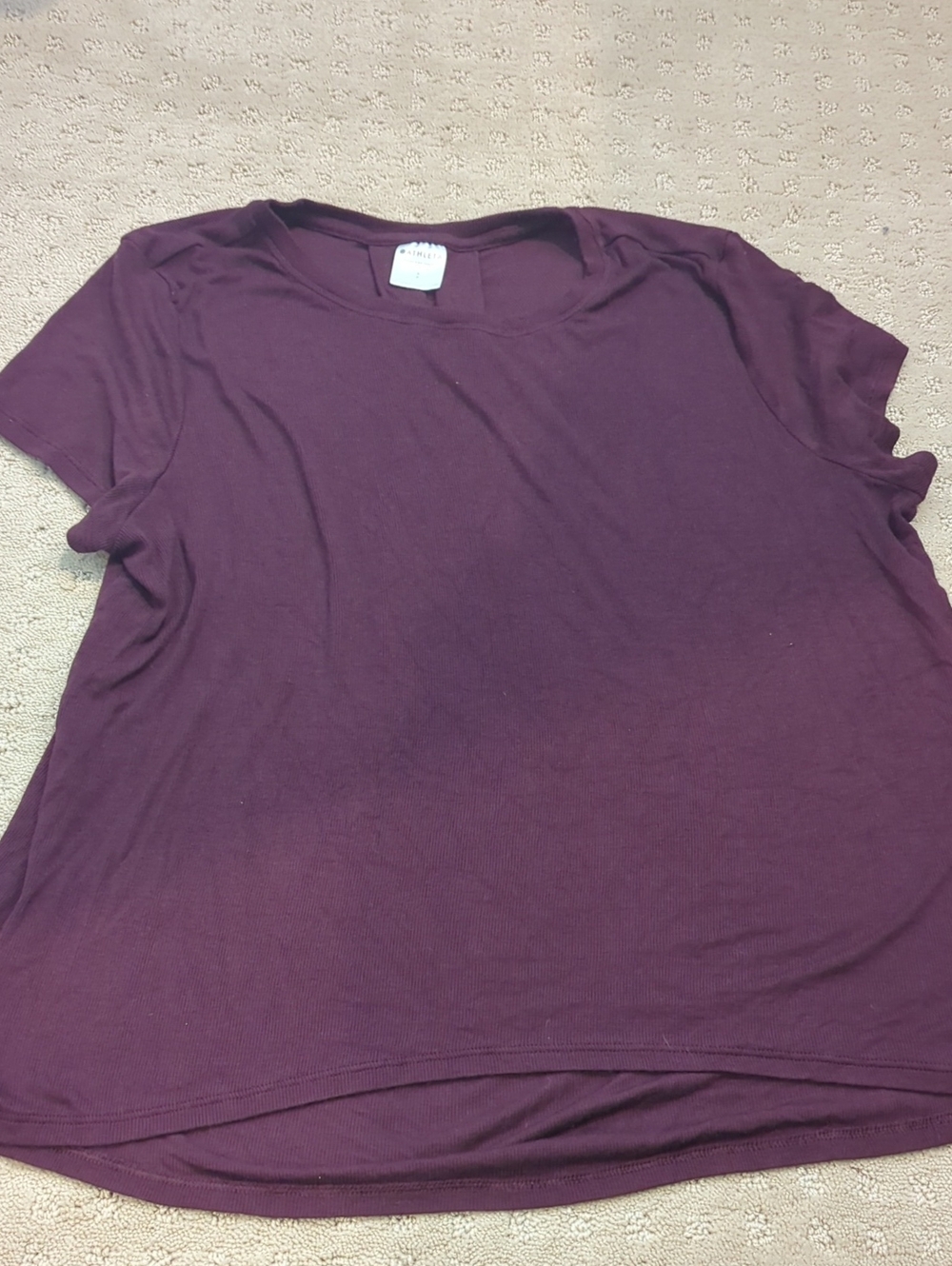 Athleta Short Sleeve Crew Tee - Plum